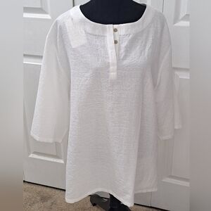 NWT Minibee Linen Blend Tunic   Size 3X